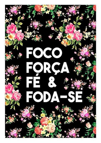 Quadro Decorativo Frases Motivacionais 4 F's - PVC 1mm 30x45 - 2