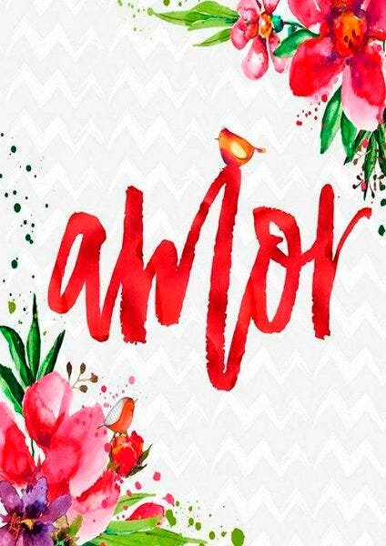 Quadro Decorativo Frases Motivacionais Amor Flores - PVC 2mm 40x60 - 2