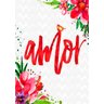 Quadro Decorativo Frases Motivacionais Amor Flores - PVC 2mm 40x60 - 2