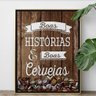 Quadro Decorativo Frases Motivacionais Boas Historias - PVC 2mm 40x60 - 1
