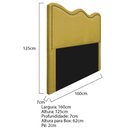 Ver imagem 5 de Cabeceira Queen Bari P02 160 cm Para Cama Box Suede Amarelo