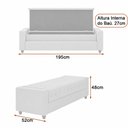 Ver imagem 3 de Puff Baú Calçadeira 195cm Heste Linho Nobre Bege - Sallar Home