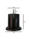 Ver imagem 2 de Kit 8 Pés Alt 6cm Sb Jade Preto Sofa Poltrona Estofado Etc