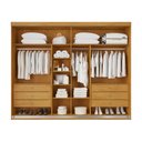 Ver imagem 3 de Guarda-Roupa Casal Hanover 2 Portas 6 Gavetas 100% MDF Flex Peroba/Off White - Mademarques