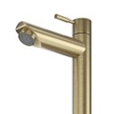 Ver imagem 4 de Torneira de Banheiro Lavabo Madrid Bica Alta Ouro Escovado Goldenx