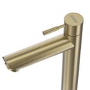 Ver imagem 3 de Torneira de Banheiro Lavabo Madrid Bica Alta Ouro Escovado Goldenx