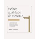 Ver imagem 7 de Torneira de Banheiro Lavabo Madrid Bica Alta Ouro Escovado Goldenx