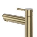 Ver imagem 5 de Torneira de Banheiro Lavabo Madrid Bica Alta Ouro Escovado Goldenx