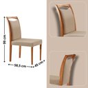 Ver imagem 3 de Mesa Ellis 180cm Tampo Laqueado com Vidro com 6 Cadeiras Munique Linho Premuim/imbuia Nat./off White