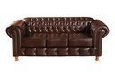 Ver imagem 3 de Conjunto De Sofá 3 Lugares E 2 Poltronas Chesterfield Luís Xv - Couríssimo Marrom Café
