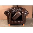 Ver imagem 6 de Conjunto De Sofá 3 Lugares E 2 Poltronas Chesterfield Luís Xv -  Couríssimo Marrom Café