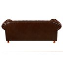 Ver imagem 4 de Conjunto De Sofá 3 Lugares E 2 Poltronas Chesterfield Luís Xv -  Couríssimo Marrom Café