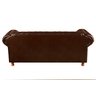 Conjunto De Sofá 3 Lugares E 2 Poltronas Chesterfield Luís Xv -  Couríssimo Marrom Café - 4