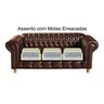 Conjunto De Sofá 3 Lugares E 2 Poltronas Chesterfield Luís Xv -  Couríssimo Marrom Café - 2