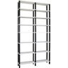 Estante Preta 8 Prateleiras Branca Evolukit 116lx221a - 1