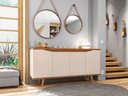 Ver imagem 2 de Buffet Grace Off White/Cedro - Casa D Móveis