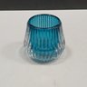 Castiçal Porta Vela Decorativo Home&co Vidro 6x7x7cm Azul - 2