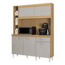 Ver imagem 1 de Cozinha Kit Duda 140 cm Damasco Off White – Poquema