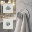 Ver imagem 1 de Kit Dois Ganchos Parede Aço Inox Adesivo 3m Prata Escovado