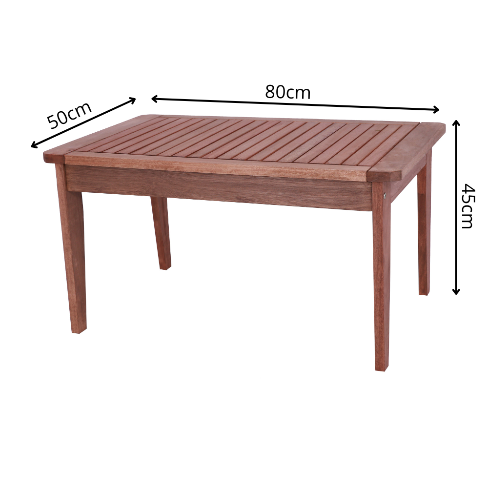 Mesa Centro Lateral Apoio Retangular em Madeira Maciça - 4