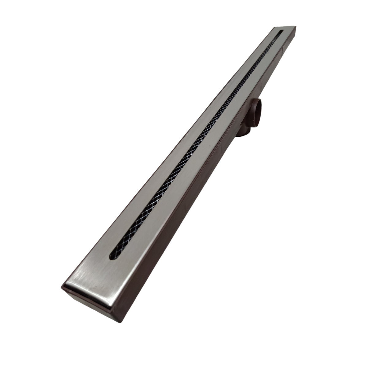 Ralo Linear 5x70 Inox 304 Ciclope Caixa Sifonada Marrom Tela MadeiraMadeira