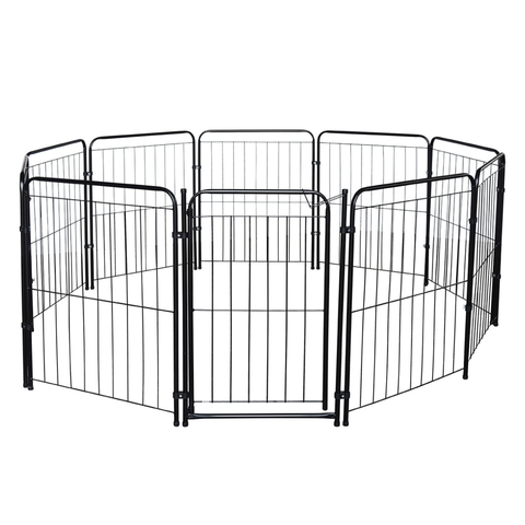 Cercado Chiqueirinho 9 Módulos + Portão 83cm Utilyse Preto para Pets Cães Gatos Coelho