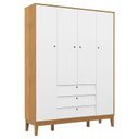 Ver imagem 4 de Berço Americano e Guarda Roupa Unique 4 Portas Freijó Branco Soft Eco Wood - Matic