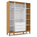 Ver imagem 5 de Berço Americano e Guarda Roupa Unique 4 Portas Freijó Branco Soft Eco Wood - Matic