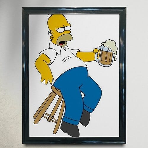 Quadro Decorativo Geek e Nerd Hommer - PVC 2mm 40x60 - 1