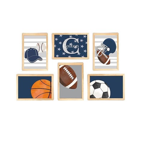 Kit Quadro Esporte Infantil Decorativo Quarto Criança Bebê Enxoval