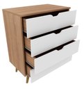 Ver imagem 6 de Cômoda 68x92,5cm com 4 Gavetas e Pé Cônico Cm8026 Tecnomobili