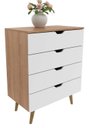 Ver imagem 7 de Cômoda 68x92,5cm com 4 Gavetas e Pé Cônico Cm8026 Tecnomobili