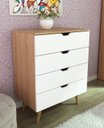 Ver imagem 1 de Cômoda 68x92,5cm com 4 Gavetas e Pé Cônico Cm8026 Tecnomobili