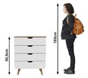 Ver imagem 5 de Cômoda 68x92,5cm com 4 Gavetas e Pé Cônico Cm8026 Tecnomobili