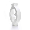 Ver imagem 3 de Vaso Decorativo em Cerâmica Vasado Branco 29x19cm - D’Rossi
