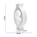Ver imagem 5 de Vaso Decorativo em Cerâmica Vasado Branco 29x19cm - D’Rossi