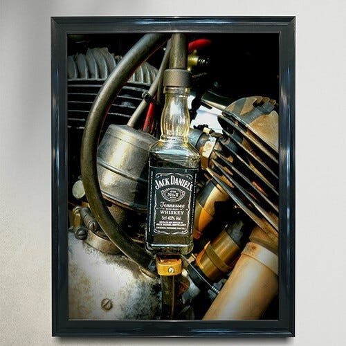 Quadro Decorativo Bar e Boteco Motor a Jack - PVC 1mm 30x45 - 1