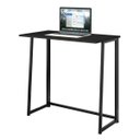 Ver imagem 2 de Mesa Dobrável para Estudo e Trabalho Compacta e sem Montagem Preto