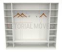 Ver imagem 4 de Armário Colmeia Cabideiro M16 100%mdf (closet Roupas ) - Branco