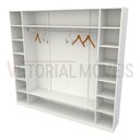 Ver imagem 2 de Armário Colmeia Cabideiro M16 100%mdf (closet Roupas ) - Branco