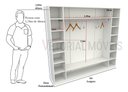 Ver imagem 1 de Armário Colmeia Cabideiro M16 100%mdf (closet Roupas ) - Branco