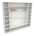 Ver imagem 3 de Armário Colmeia Cabideiro M16 100%mdf (closet Roupas ) - Branco