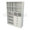 Ver imagem 4 de Armário Arara Gaveta Samara M10 100% Mdf (closet / Colmeia) - Branco