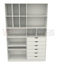 Ver imagem 2 de Armário Arara Gaveta Samara M10 100% Mdf (closet / Colmeia) - Branco