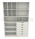 Ver imagem 3 de Armário Arara Gaveta Samara M10 100% Mdf (closet / Colmeia) - Branco