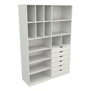 Ver imagem 1 de Armário Arara Gaveta Samara M10 100% Mdf (closet / Colmeia) - Branco