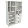 Armário Arara Gaveta Samara M10 100% Mdf (closet / Colmeia) - Branco - 1