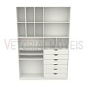 Ver imagem 4 de Armário Arara Gaveta Samara M11 100% Mdf (closet / Colmeia) - Branco
