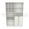 Armário Arara Gaveta Samara M11 100% Mdf (closet / Colmeia) - Branco - 4
