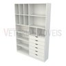 Armário Arara Gaveta Samara M11 100% Mdf (closet / Colmeia) - Branco - 2